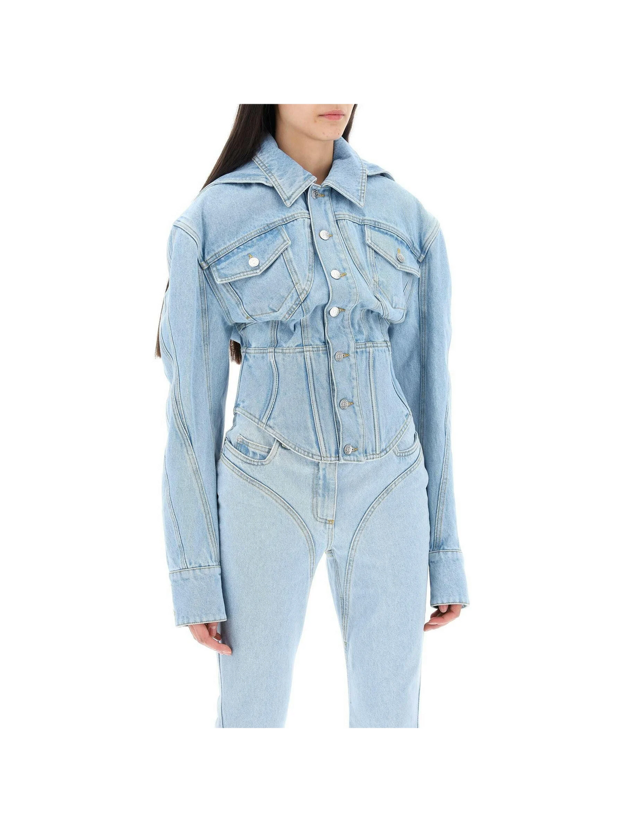 Denim Corseted Jacket.