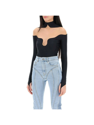 Long Sleeve Illusion Bodysuit MUGLER JOHN JULIA.