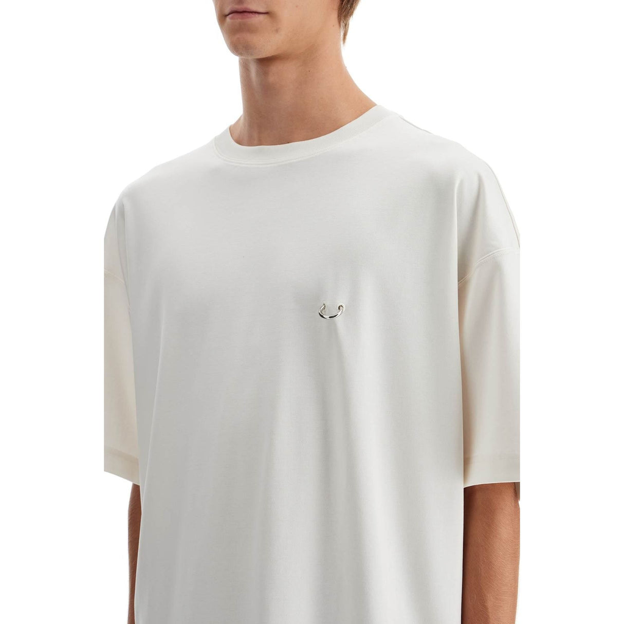 Oversized Cotton Piercing T-Shirt