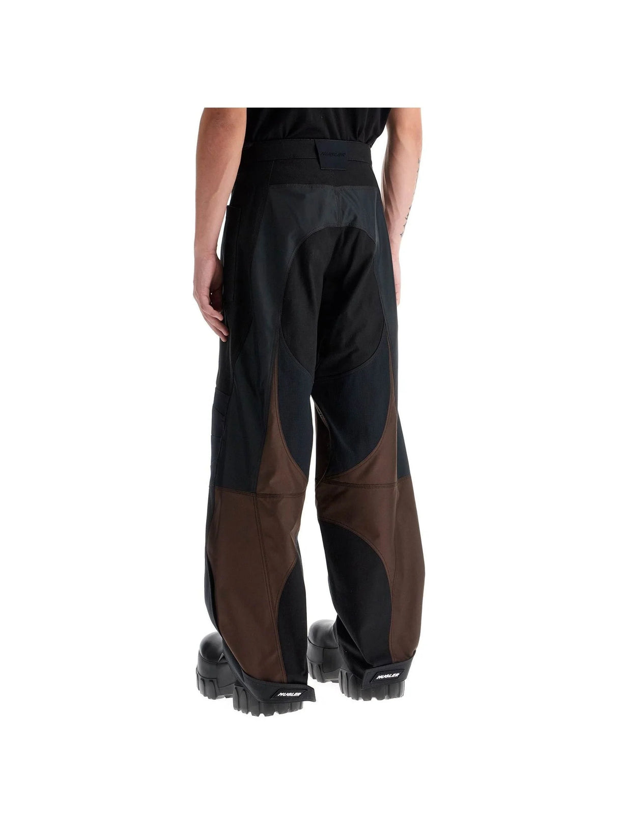 Patchwork Denim Cargo Pants-Mugler-JOHN JULIA