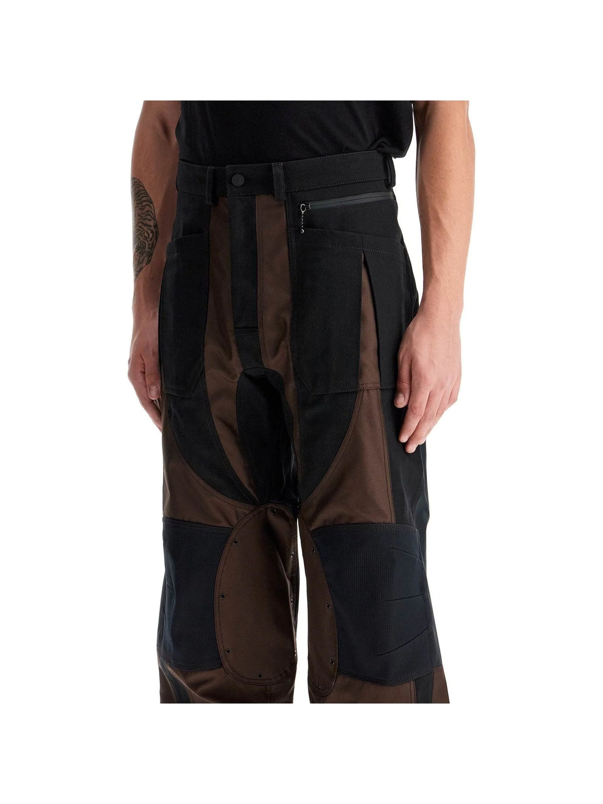 Patchwork Denim Cargo Pants-Mugler-JOHN JULIA