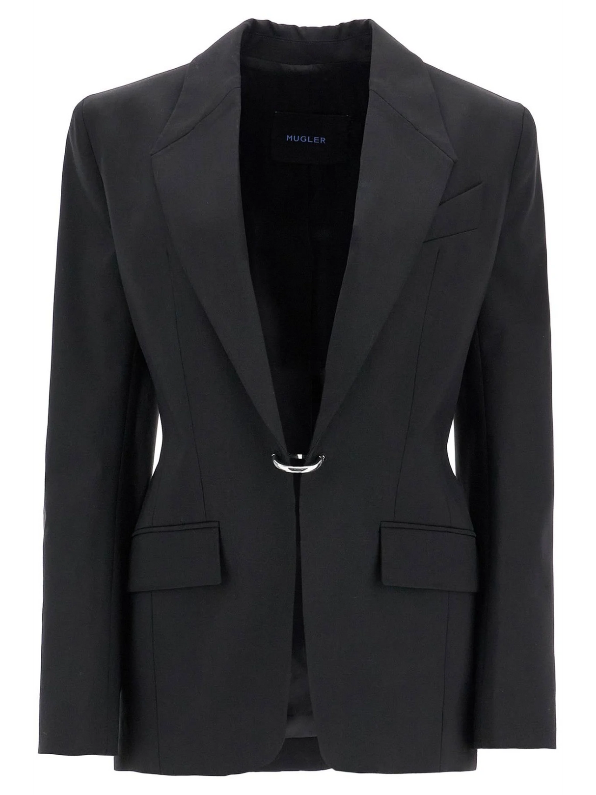 Single-Breasted Piercing Tailored Blazer-Mugler-JOHN JULIA