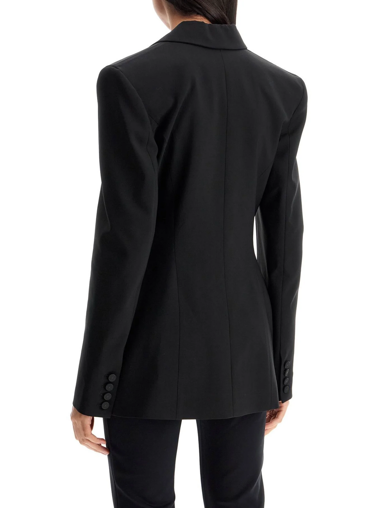 Single-Breasted Piercing Tailored Blazer-Mugler-JOHN JULIA