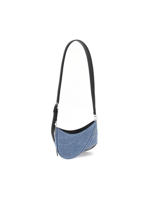 Small Denim Spiral Curve 01 Shoulder Bag MUGLER JOHN JULIA.