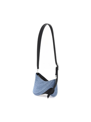 Small Denim Spiral Curve 01 Shoulder Bag MUGLER JOHN JULIA.