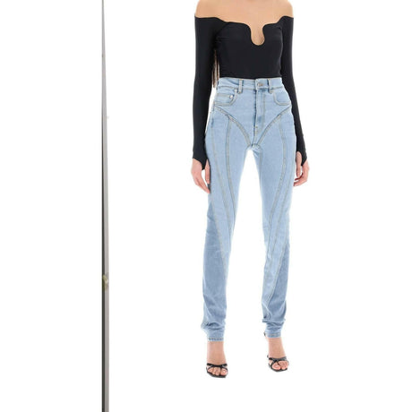 Spiral Two Tone Skinny Jeans MUGLER JOHN JULIA.