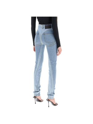 Spiral Two Tone Skinny Jeans MUGLER JOHN JULIA.