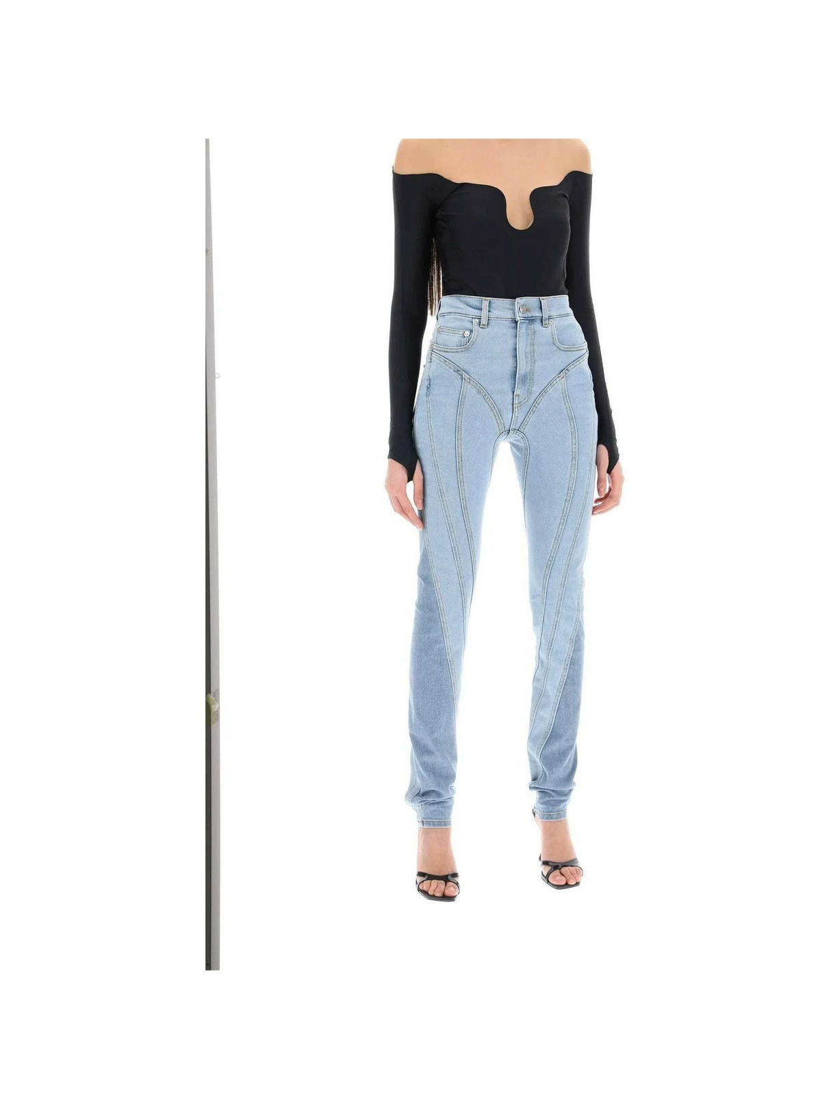 Spiral Two Tone Skinny Jeans MUGLER JOHN JULIA.