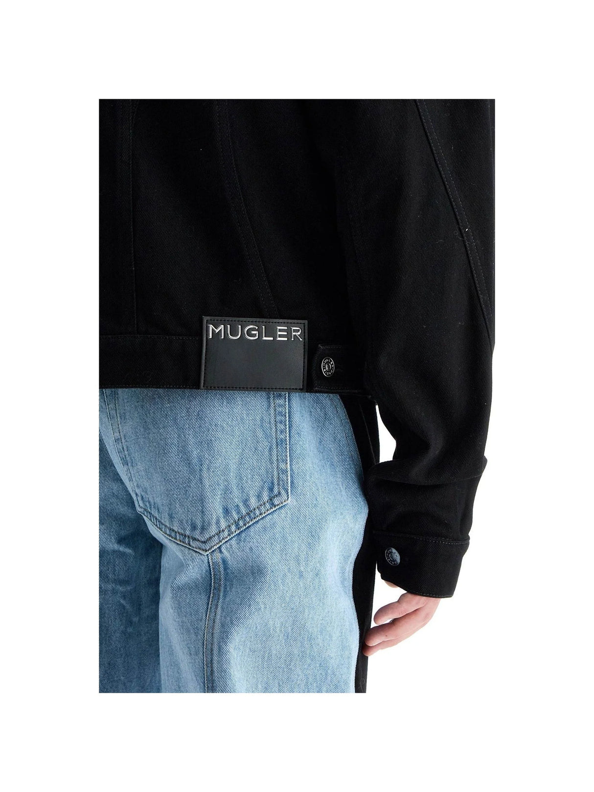 Two-Tone Denim Jacket-Mugler-JOHN JULIA