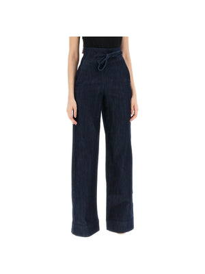 Tolone Wide-Leg Dark Wash Jeans