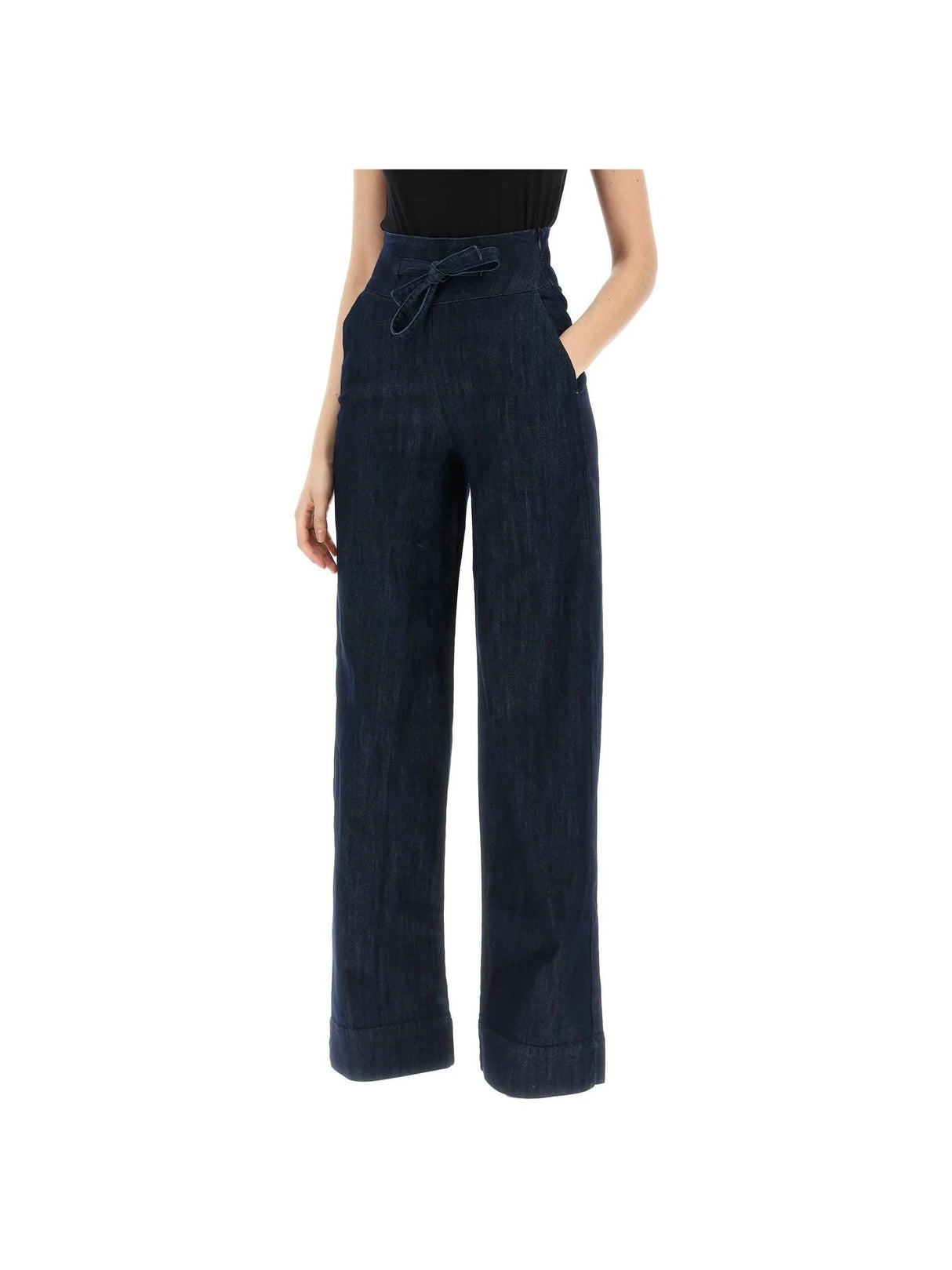 Tolone Wide-Leg Dark Wash Jeans