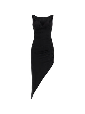 Asymmetric Tara Lycra Dress - Woman > Clothing > Dresses > Midi