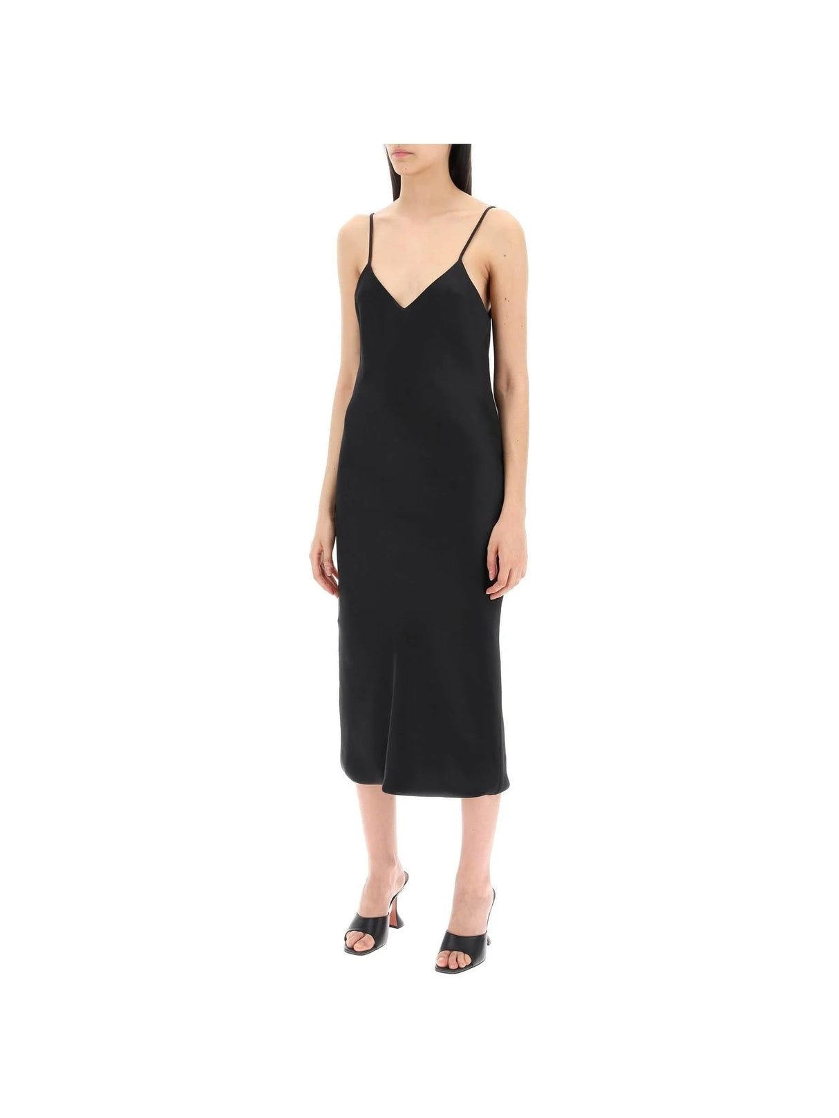 Crêpe Satin Slip Dress - Women > Clothing > Dresses > Midi