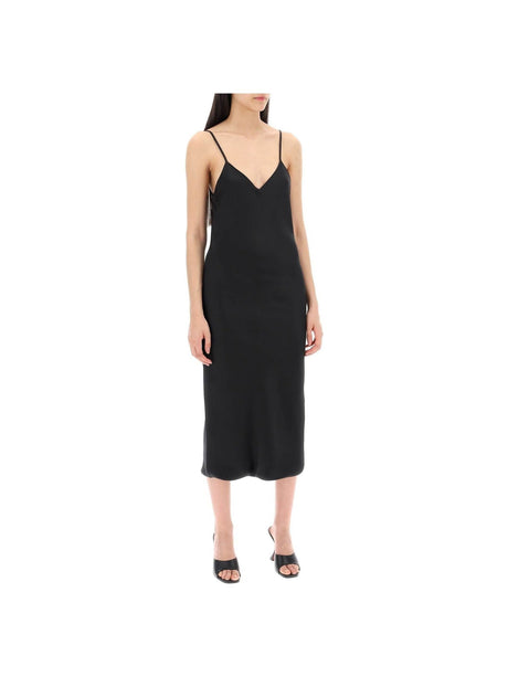 Crêpe Satin Slip Dress