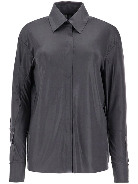 Fluid Button-Up Blouse-Norma Kamali-JOHN JULIA