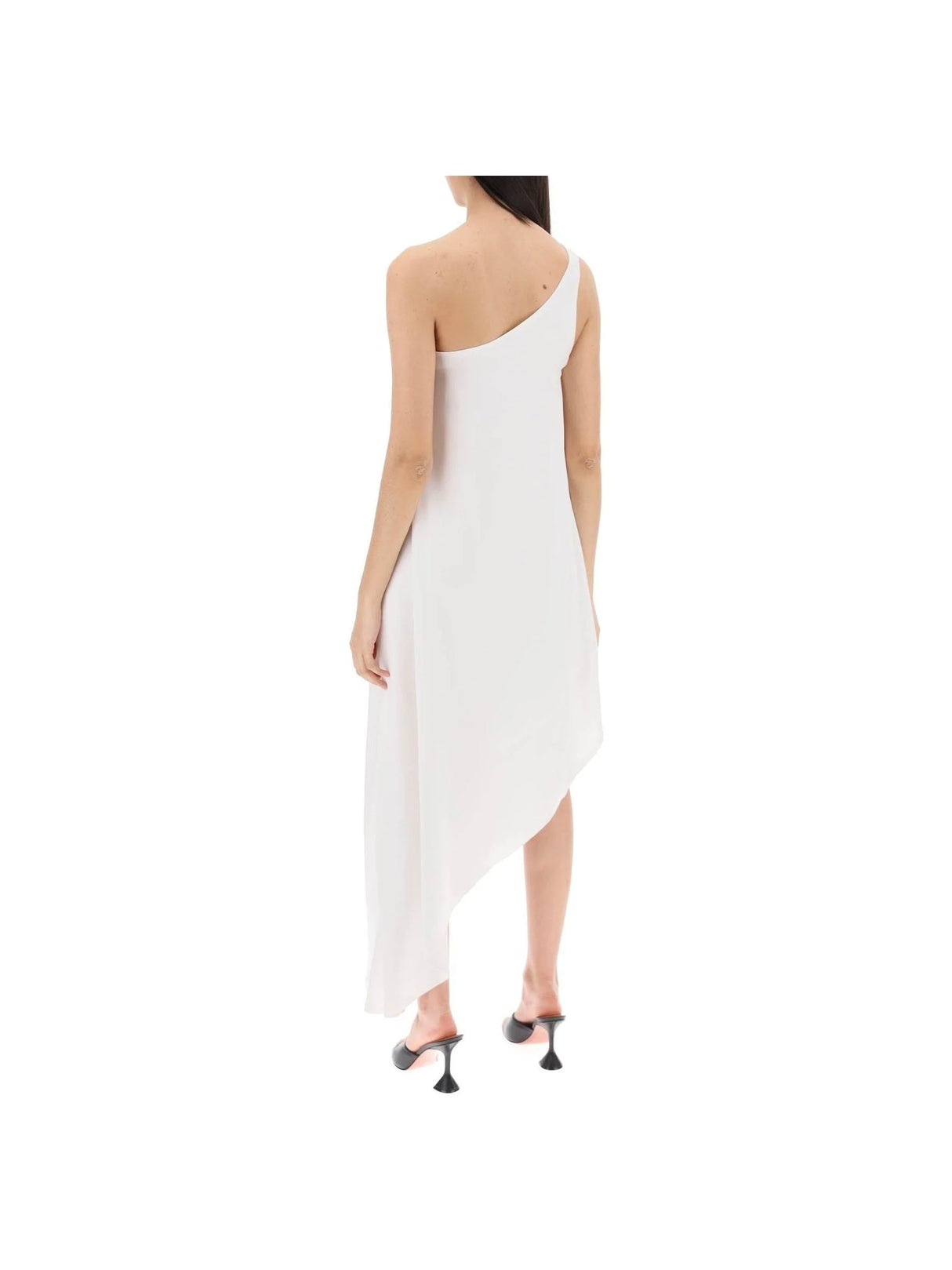 One-Shoulder Satin Dress - Women > Clothing > Dresses > Midi