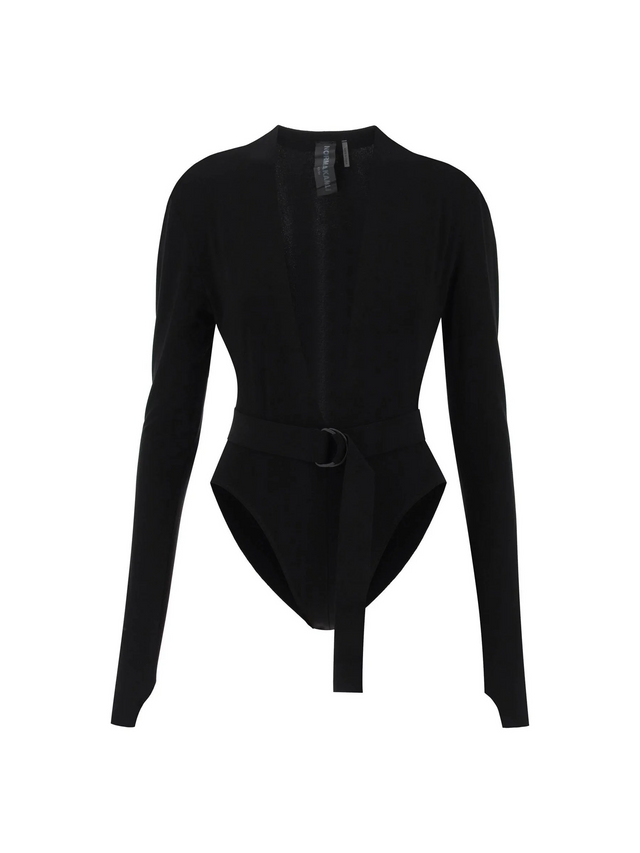 Poly Lycra Plunging Neckline Bodysuit - Women > Clothing > Tops and Sweatshirts > Tops