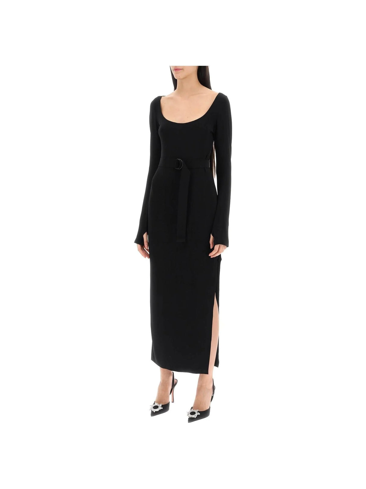 Poly Lycra Scoop Neckline Maxi Dress - Women > Clothing > Dresses > Maxi