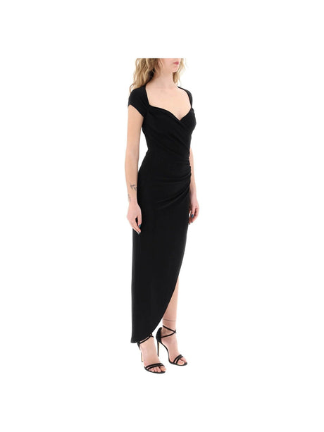 Midi Dress With Side Ruch