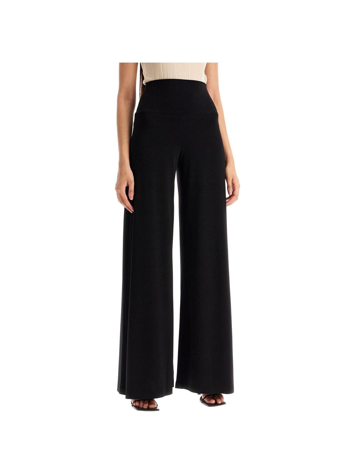 Wide-Leg Poly Lycra Pants