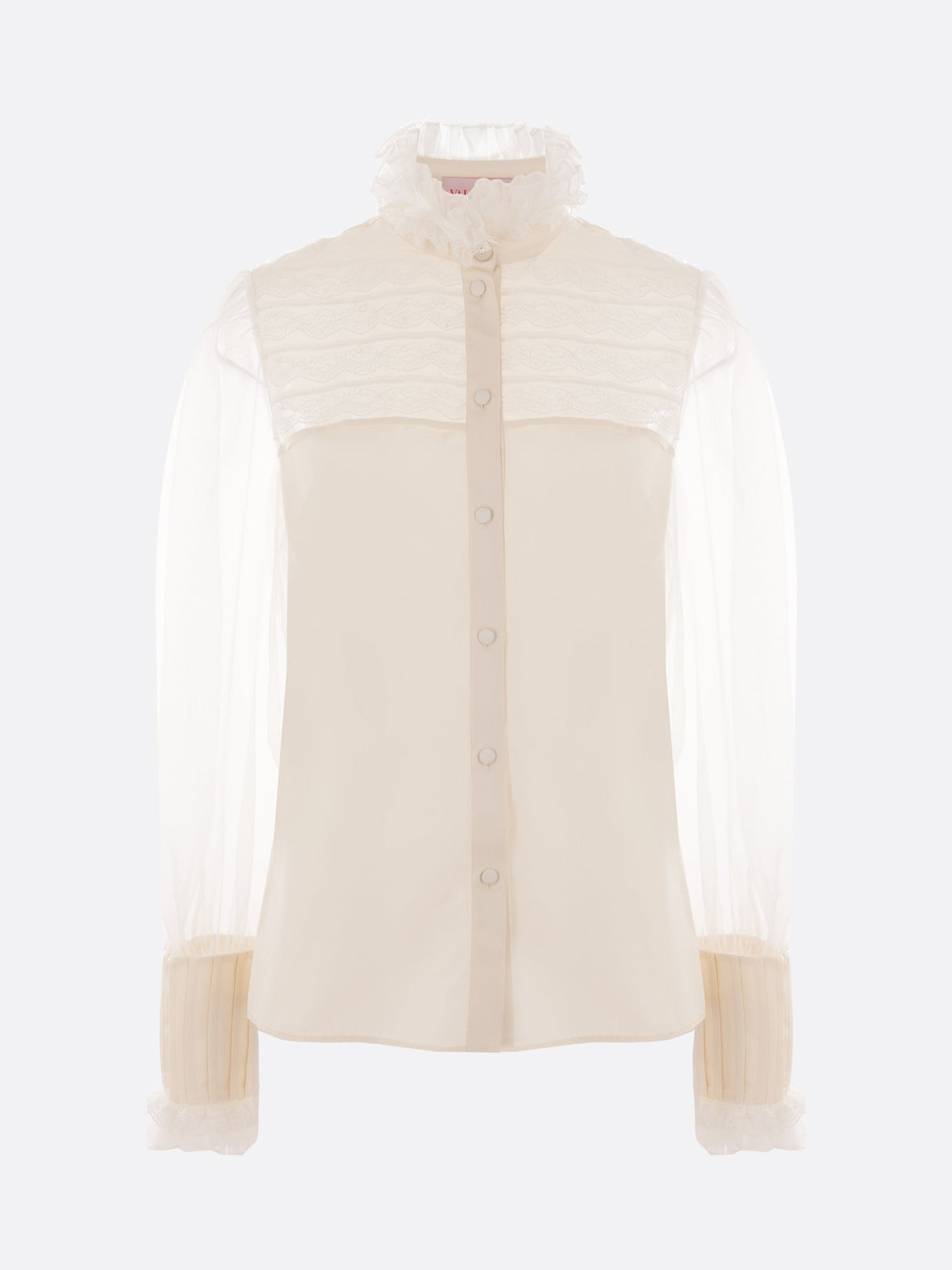 Shantung Organza Lace Shirt-Valentino Garavani-JOHN JULIA