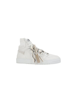 3.0 Off Court Leather High-top Sneakers-OFF-WHITE-JOHN JULIA