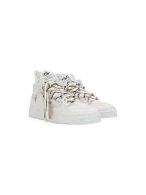 3.0 Off Court Leather High-top Sneakers-OFF-WHITE-JOHN JULIA