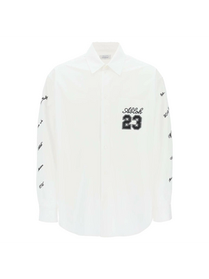 Abloh 23 Embroidered Cotton Poplin Shirt OFF-WHITE JOHN JULIA.