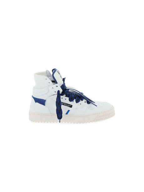 White and Navy '3.0 Off Court' Leather High-Top Sneakers OFF-WHITE JOHN JULIA.