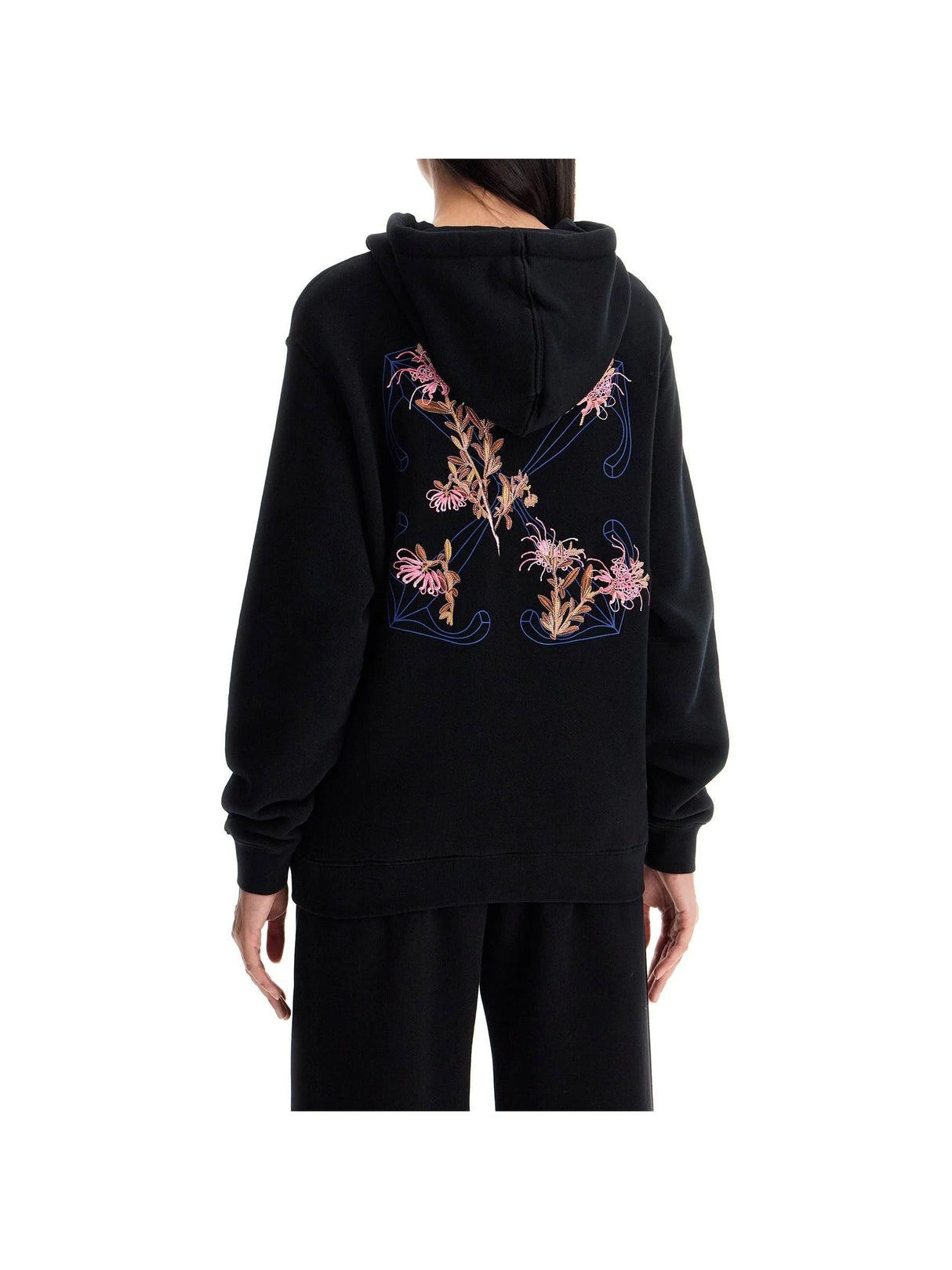 OFF-WHITE-"Pinkflower Arrow Hooded Sweat -JOHN JULIA.