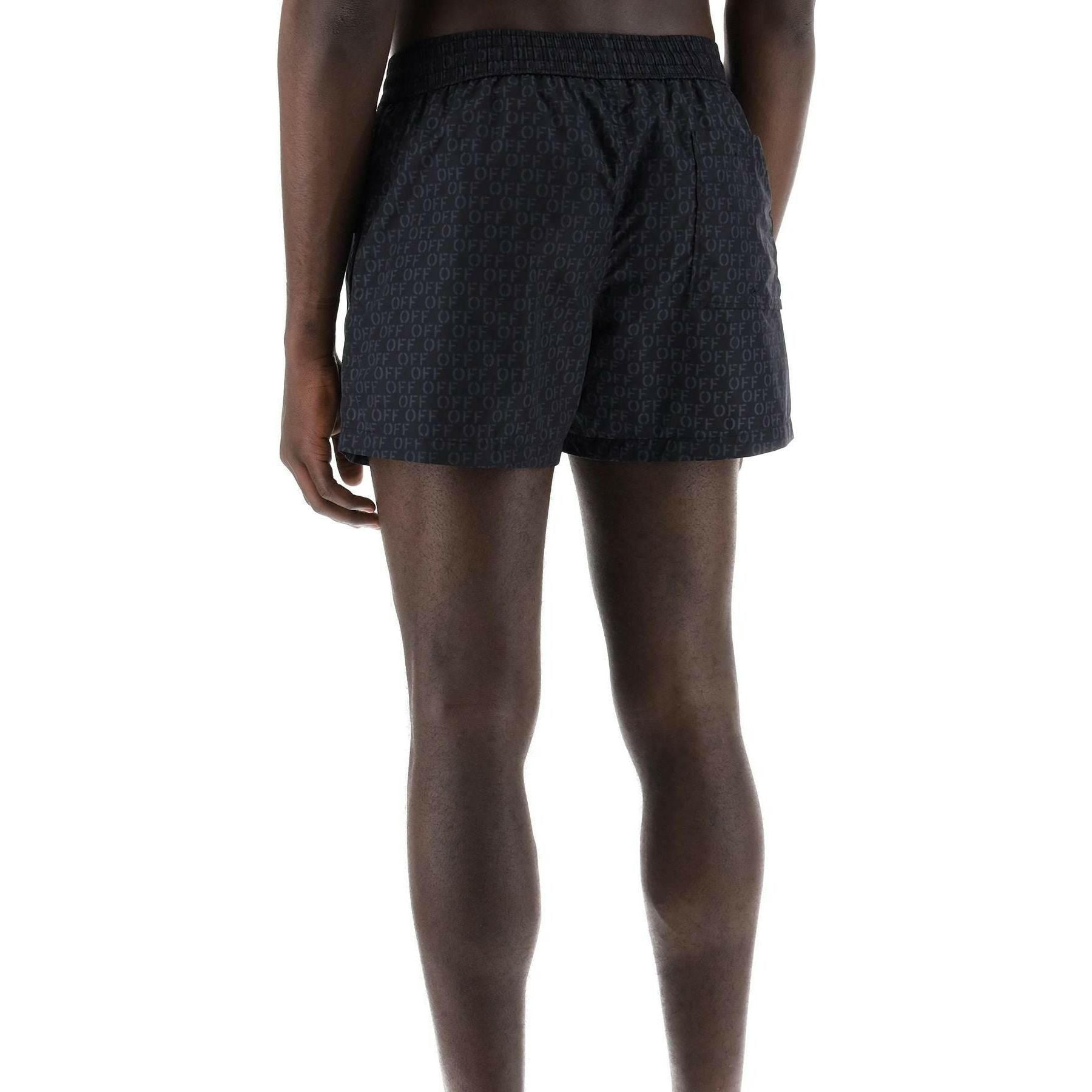 Black Off Ao Tonal Jacquard Swim Shorts OFF-WHITE JOHN JULIA.