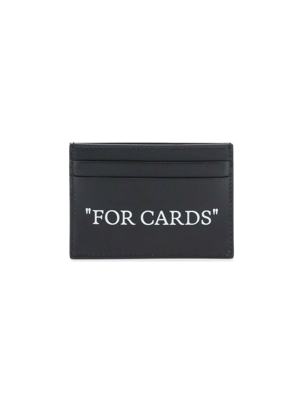 OFF-WHITE-Bookish Leather Card Holder-JOHN JULIA