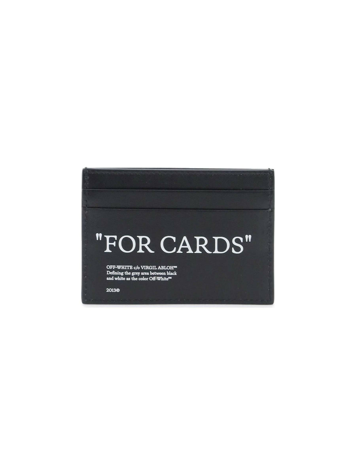 OFF-WHITE-Bookish Leather Card Holder-JOHN JULIA