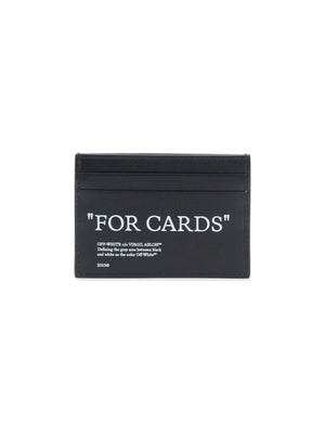 OFF-WHITE-Bookish Leather Card Holder-JOHN JULIA