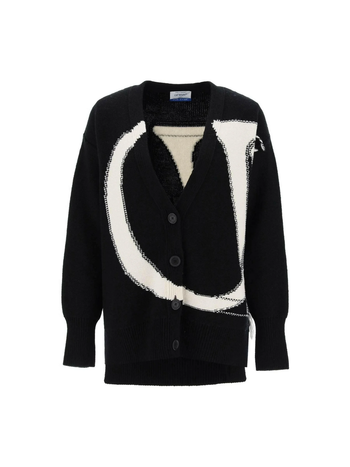 Cardigan With Maxi Ow Logo OFF-WHITE JOHN JULIA.