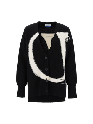 Cardigan With Maxi Ow Logo OFF-WHITE JOHN JULIA.