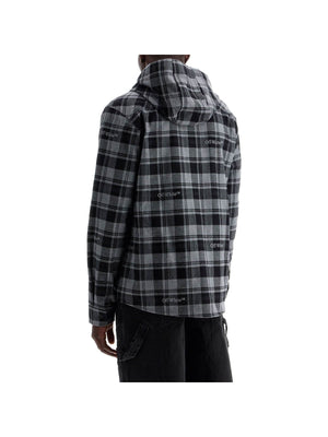 Cotton Flannel Checked Overshirt Hood