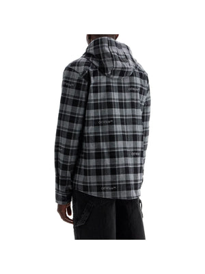 Cotton Flannel Checked Overshirt Hood - Men > Clothing > Jackets and Blazers > Casual jackets