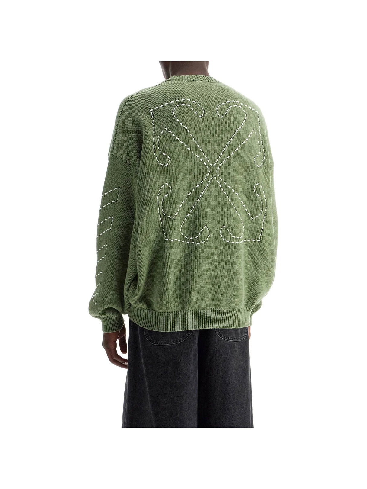 OFF-WHITE-Cotton Pullover -JOHN JULIA.