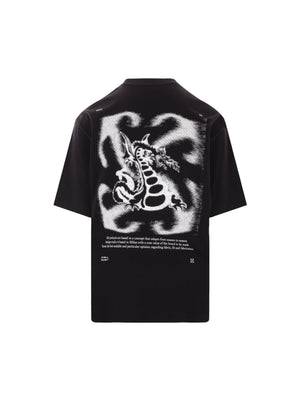 OFF-WHITE-Dragon Arrow Skate Cotton T-shirt-JOHN JULIA