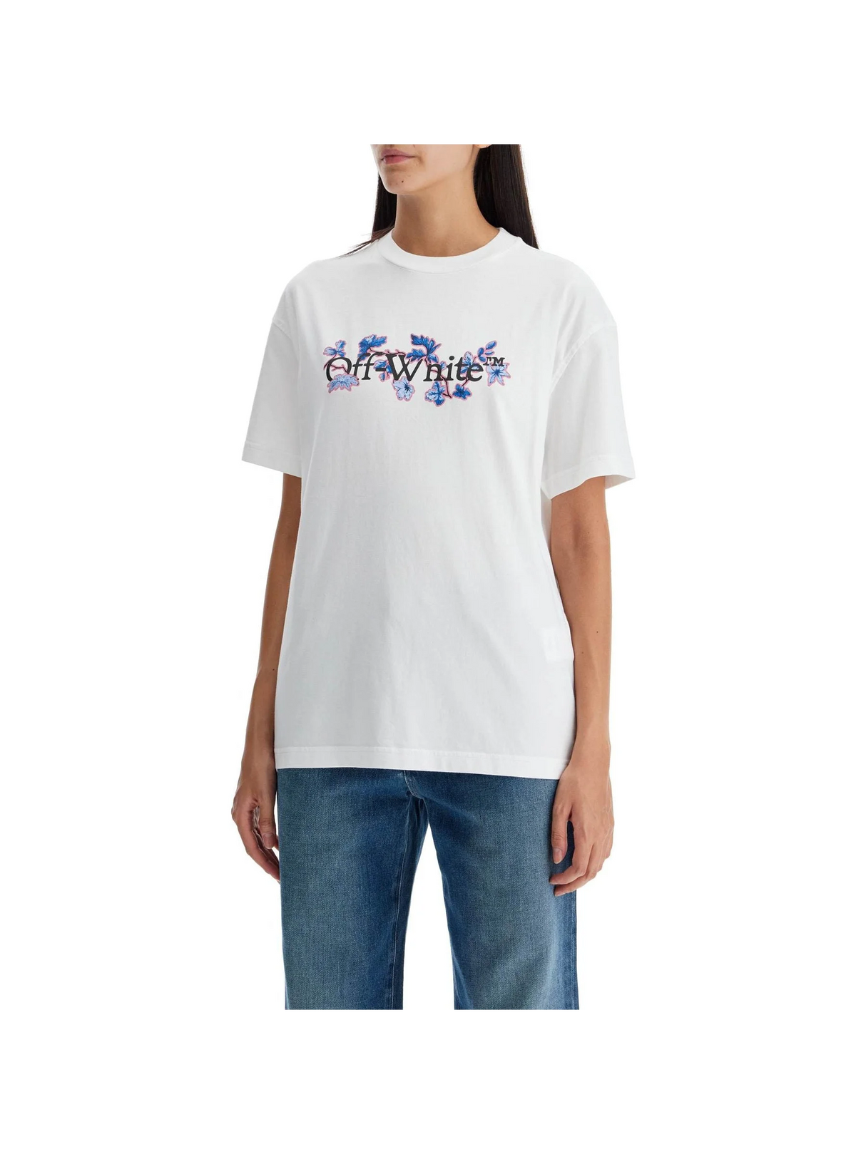 OFF-WHITE-Flower Bookish T -JOHN JULIA.