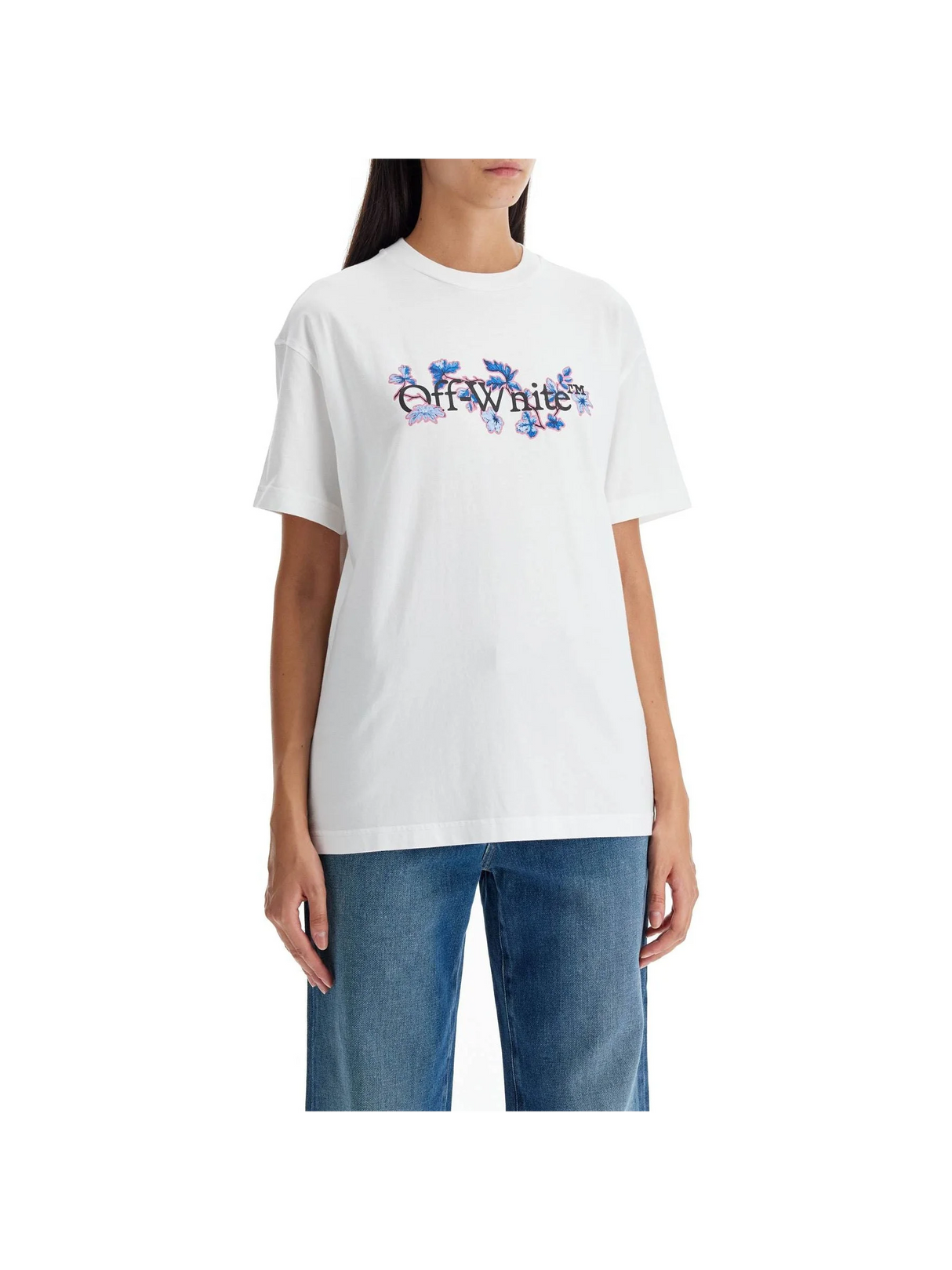 OFF-WHITE-Flower Bookish T -JOHN JULIA.