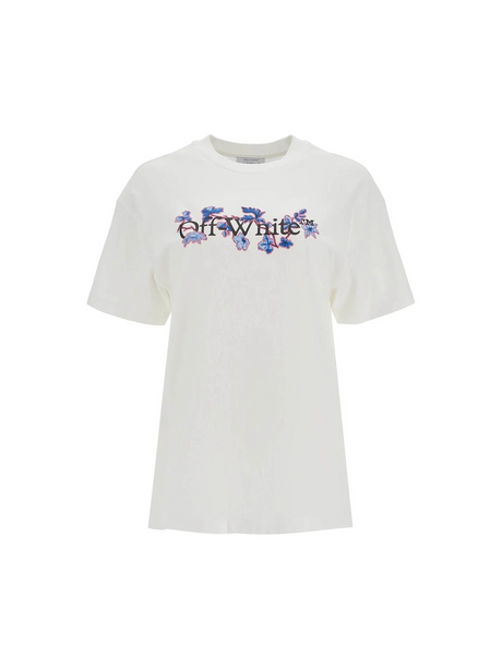 OFF-WHITE-Flower Bookish T -JOHN JULIA.