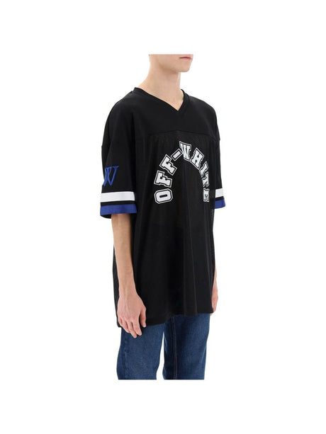 Football T-Shirt With Patches OFF-WHITE JOHN JULIA.