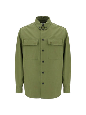 OFF-WHITE-Gabardine Overshirt -JOHN JULIA.