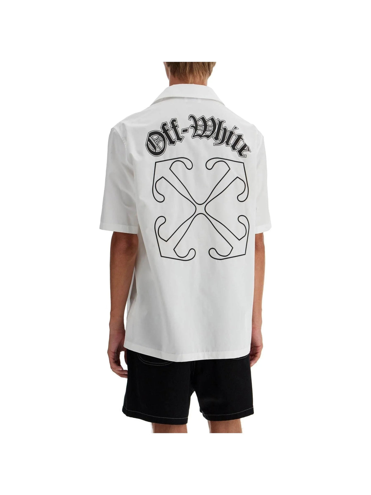 OFF-WHITE-Gothic Arrow Bowling Shirt -JOHN JULIA.