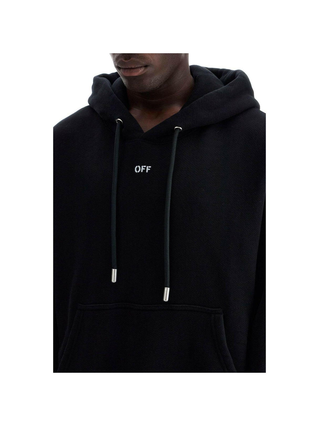 Hooded Sweatshirt With Off Print.