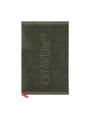 OFF-WHITE-Jacquard Logo Cotton Shower Towel-JOHN JULIA