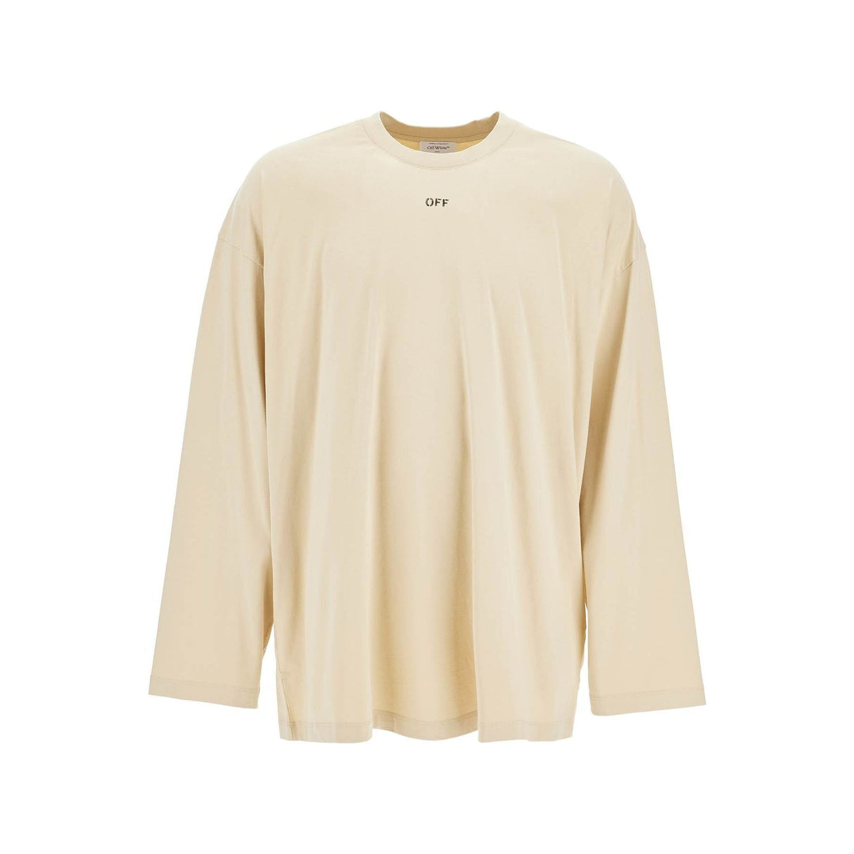 OFF-WHITE-Long Sleeve Oversized T-Shirt -JOHN JULIA.