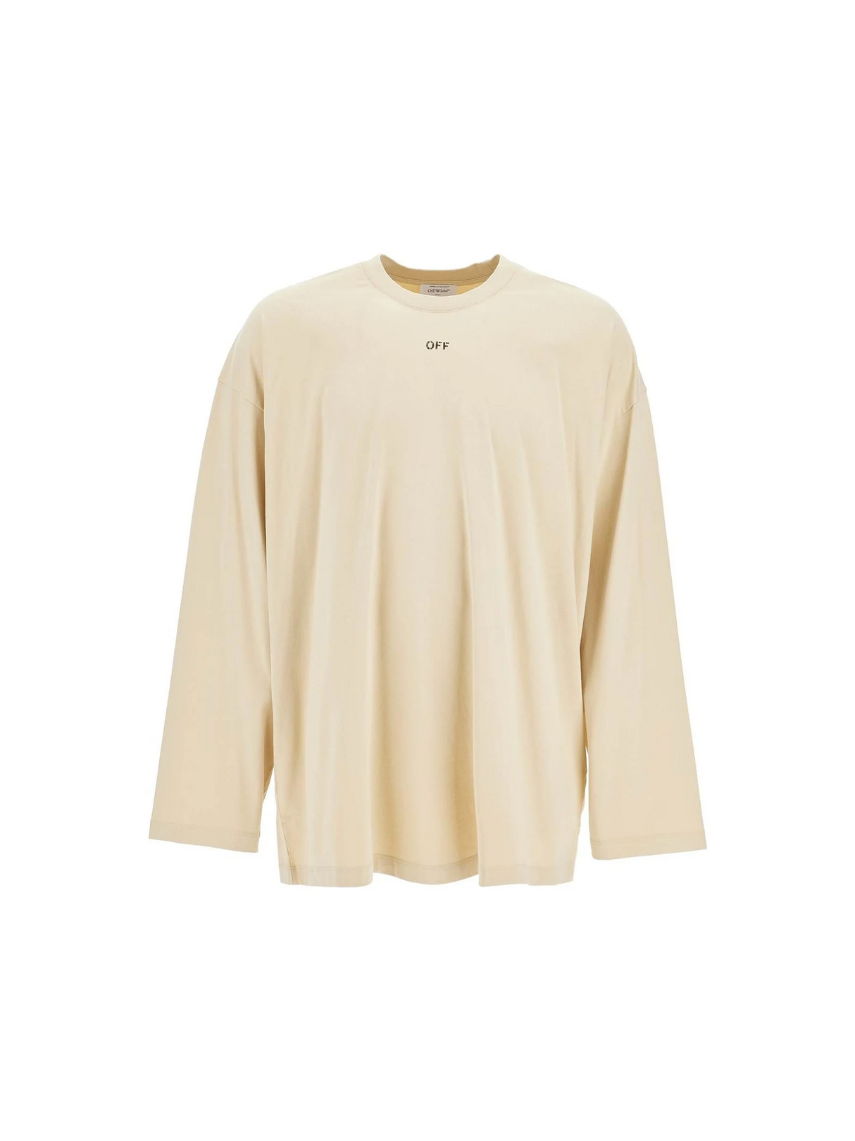 OFF-WHITE-Long Sleeve Oversized T-Shirt -JOHN JULIA.